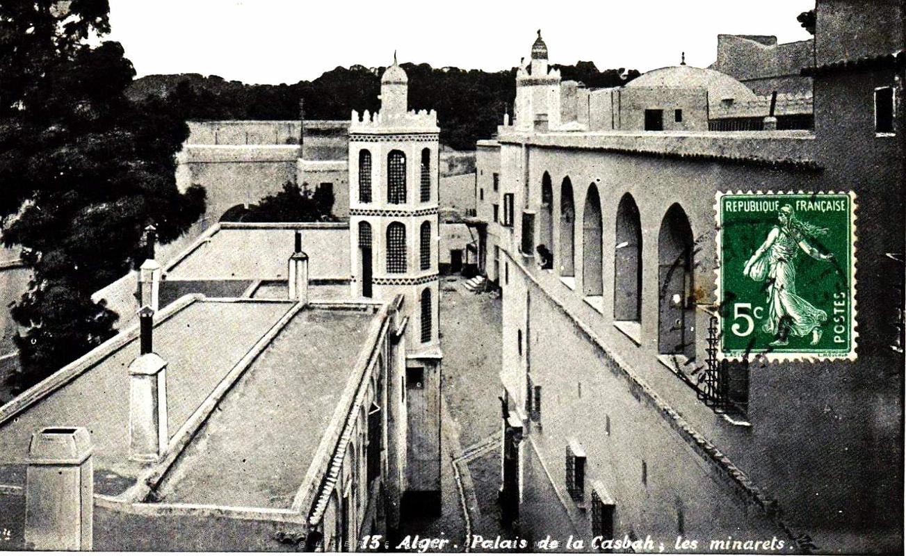 Alger - Palais de la Casbah - Minarets- 1912.jpg